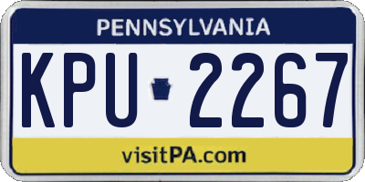 PA license plate KPU2267