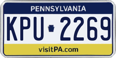 PA license plate KPU2269