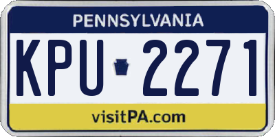 PA license plate KPU2271