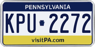 PA license plate KPU2272