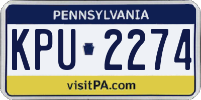 PA license plate KPU2274