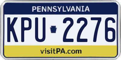 PA license plate KPU2276