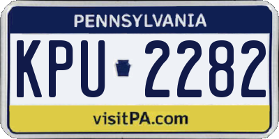 PA license plate KPU2282