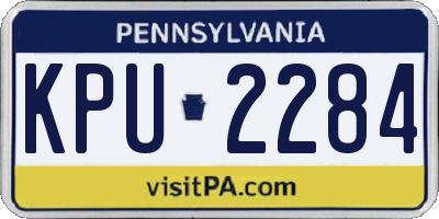 PA license plate KPU2284