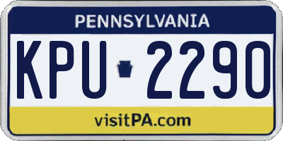 PA license plate KPU2290