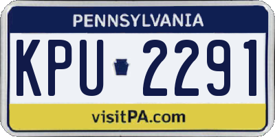 PA license plate KPU2291