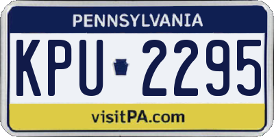 PA license plate KPU2295