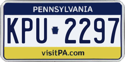 PA license plate KPU2297