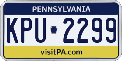 PA license plate KPU2299