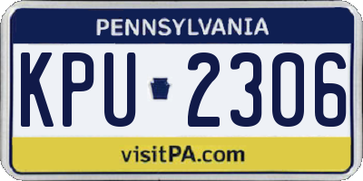 PA license plate KPU2306