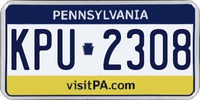 PA license plate KPU2308