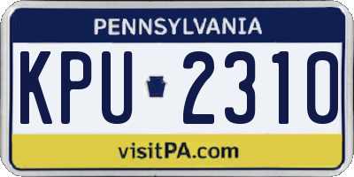 PA license plate KPU2310