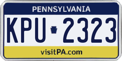PA license plate KPU2323