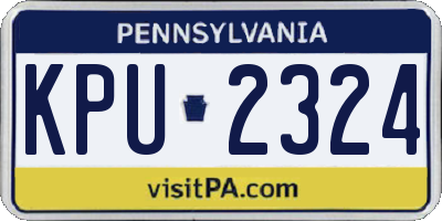 PA license plate KPU2324