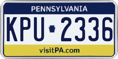 PA license plate KPU2336