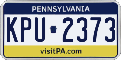 PA license plate KPU2373