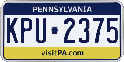 PA license plate KPU2375