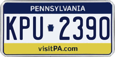 PA license plate KPU2390