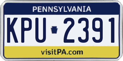 PA license plate KPU2391