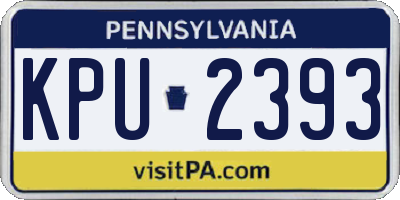 PA license plate KPU2393