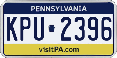 PA license plate KPU2396