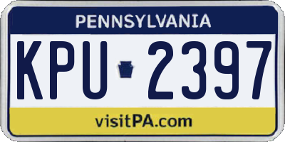 PA license plate KPU2397