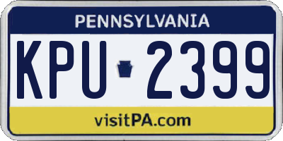 PA license plate KPU2399
