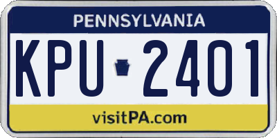 PA license plate KPU2401