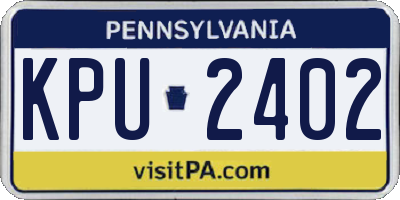 PA license plate KPU2402