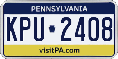PA license plate KPU2408