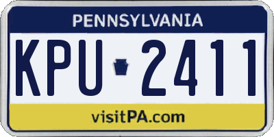 PA license plate KPU2411