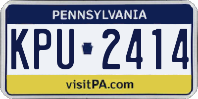 PA license plate KPU2414