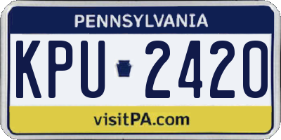 PA license plate KPU2420