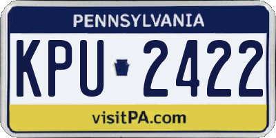 PA license plate KPU2422