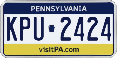 PA license plate KPU2424