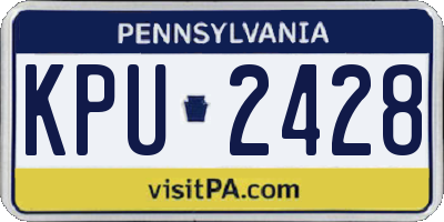 PA license plate KPU2428