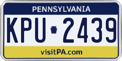 PA license plate KPU2439