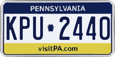 PA license plate KPU2440
