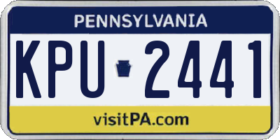 PA license plate KPU2441