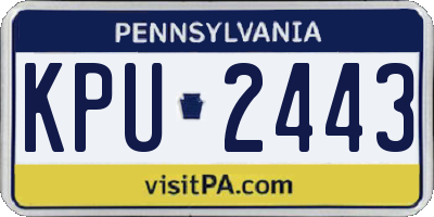PA license plate KPU2443