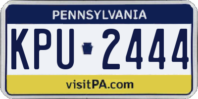 PA license plate KPU2444