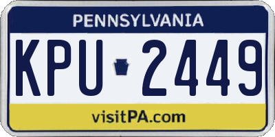 PA license plate KPU2449
