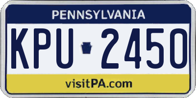 PA license plate KPU2450