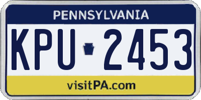 PA license plate KPU2453