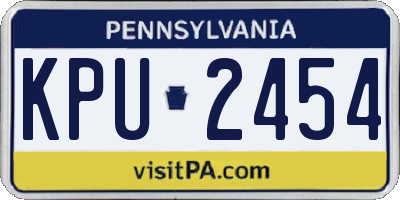 PA license plate KPU2454