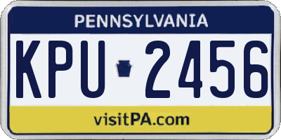 PA license plate KPU2456