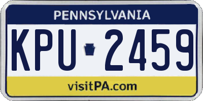 PA license plate KPU2459