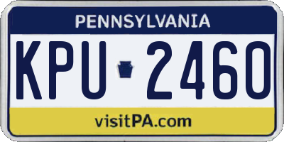 PA license plate KPU2460