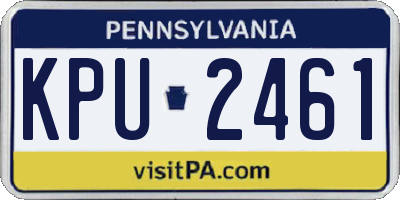PA license plate KPU2461