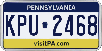 PA license plate KPU2468